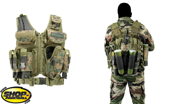Gilet Tactique Pour Airsoft Et Paintball – Léger, Ajustable, Avec Remplissage En Mousse Et Velcro Avant